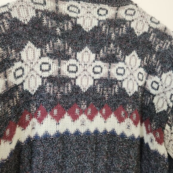 Vintage London Fog Cardigan Sweater Button Front Alpaca Blend Grandpacore Dad L - Picture 5 of 11